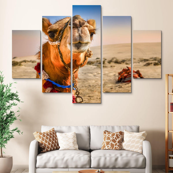 5 piece Camel Up Close wall art