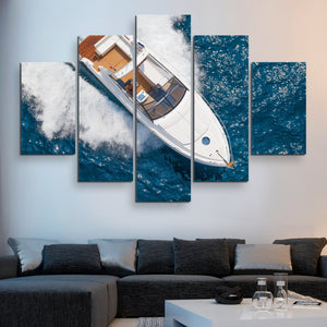 5 piece Motor Yacht wall art