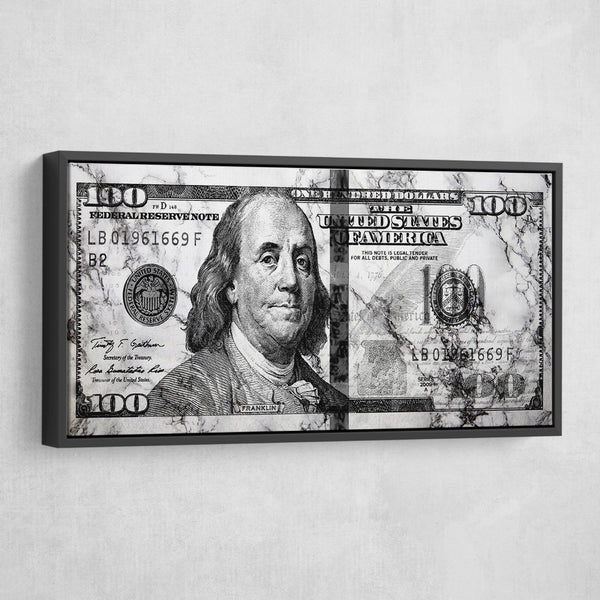 Hundred Dollar Bill Canvas Art