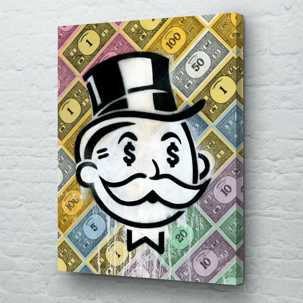 monopoly man wall art
