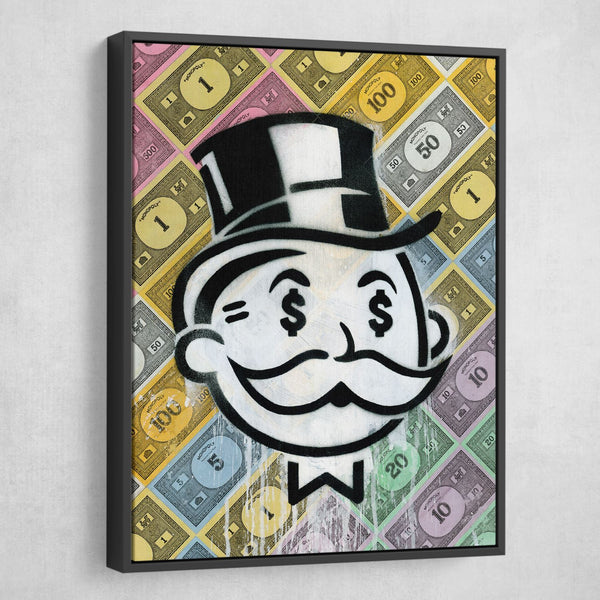 monopoly man wall art