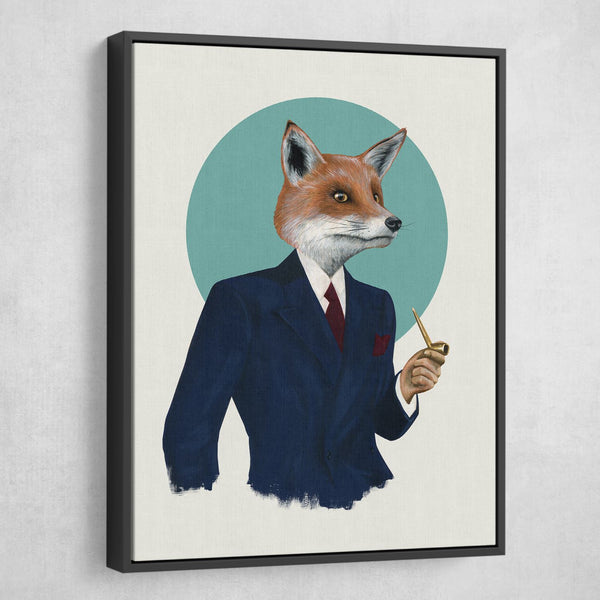 fox in suit wall art