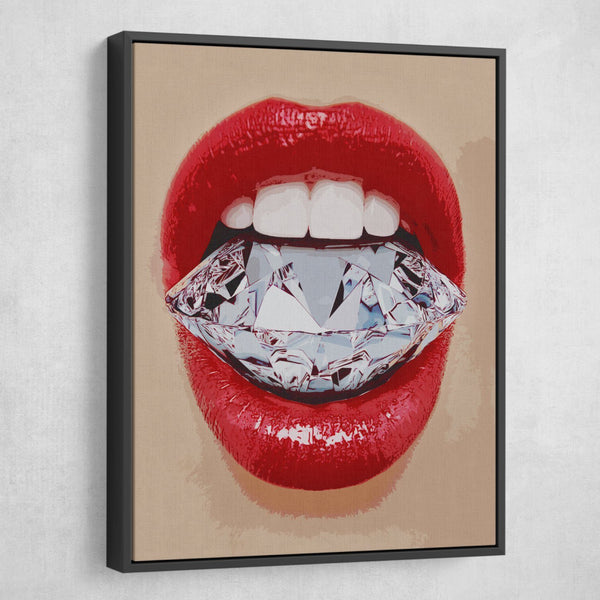 diamond lips wall art