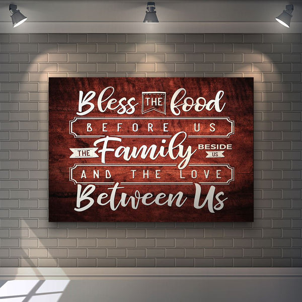 Bless The Food Before Us Wall Art Canvas Print