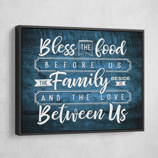 Bless The Food Before Us Wall Art Canvas Print
