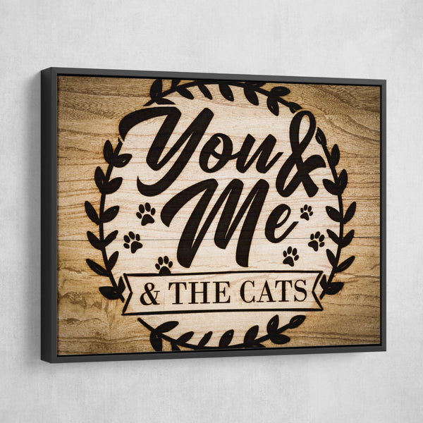 you me and the cats wall art