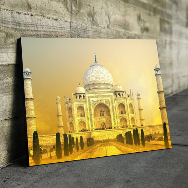 Taj Mahal Sunset Canvas Print