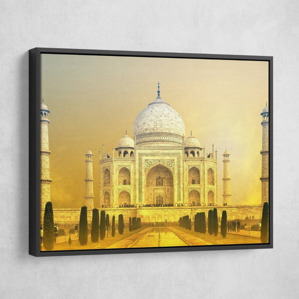 Taj Mahal Sunset - float frame wall art