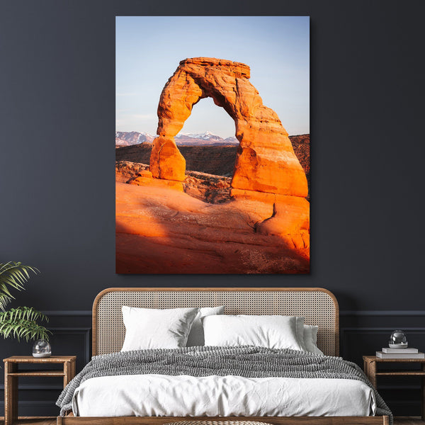 Arch on Fire Canvas Print