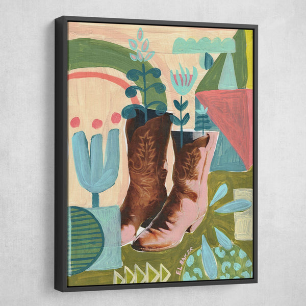 Boots Bouquet Canvas Print