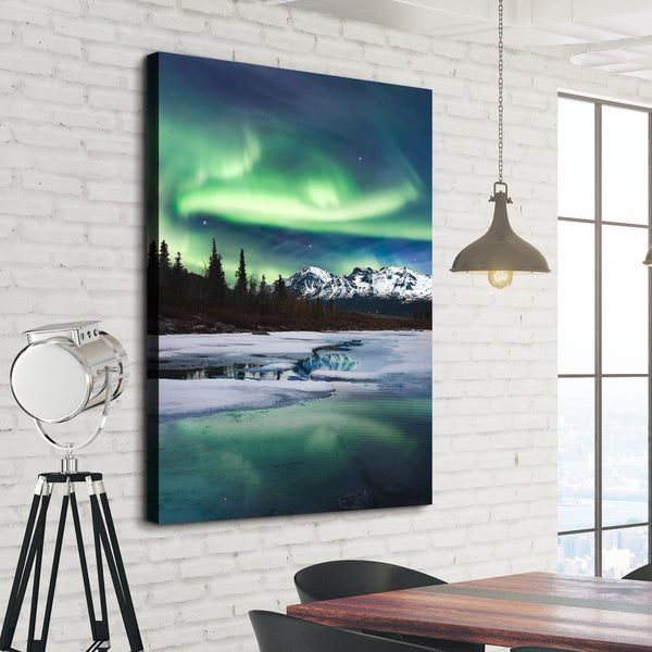 Northern Lights Landscape Canvas Print