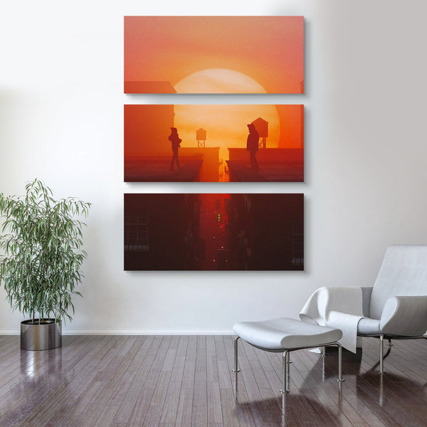 A Sunset Together Canvas Print