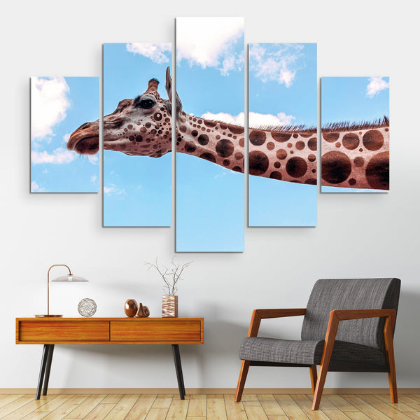Polka Dot Giraffe Canvas Print
