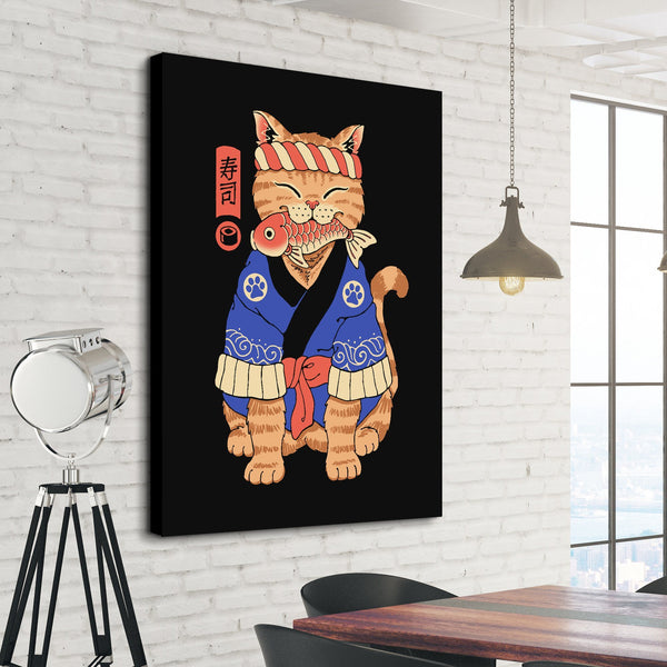Sushi Meowster Canvas Print