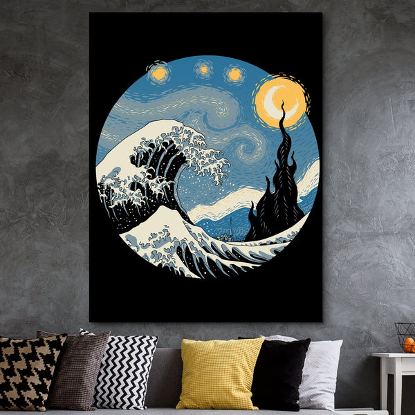 The Great Starry Wave Canvas Print