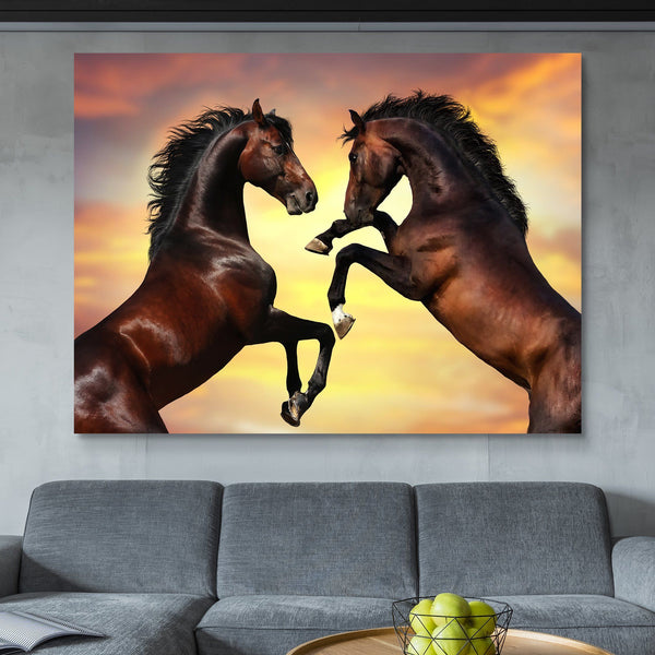 Head to Head Stallions wall art
