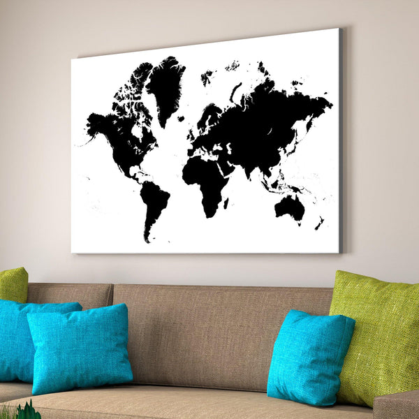 minimalist world map home decor
