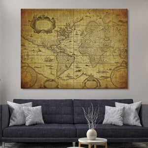 latin world map wall art
