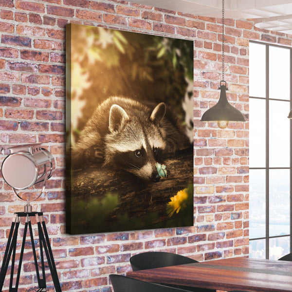 Cute Raccoon Living room wall art