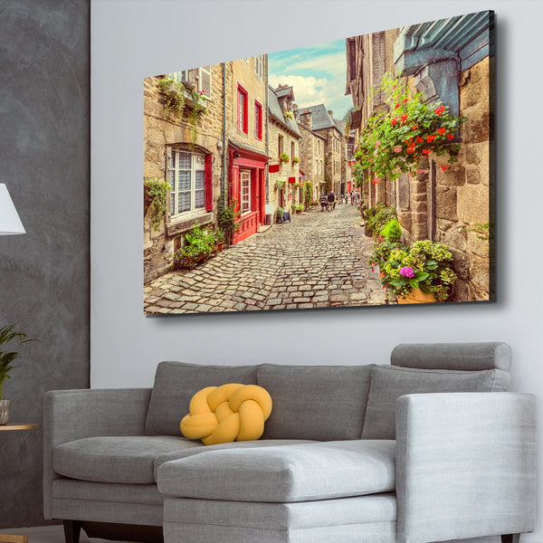 Old Town in Europe living room wall art