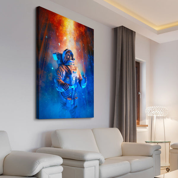Skeleton Astronaut living room  wall art