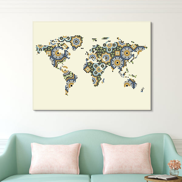 world map wall art