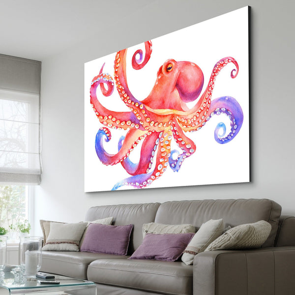 abstract Watercolor Octopus art