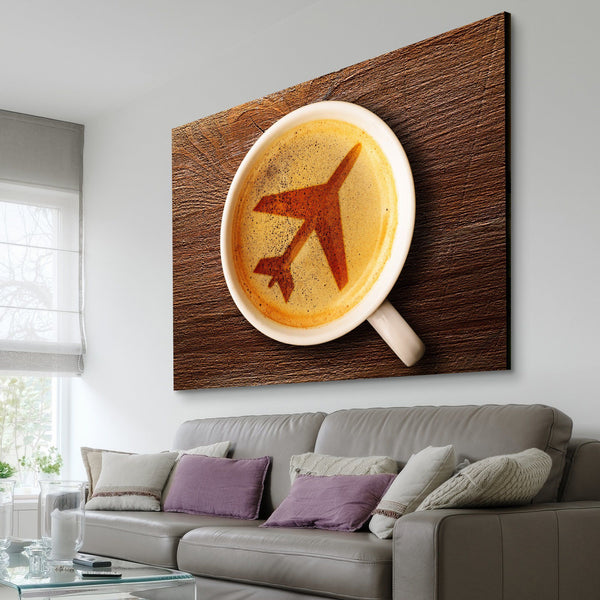 airplane coffee living room wall art 