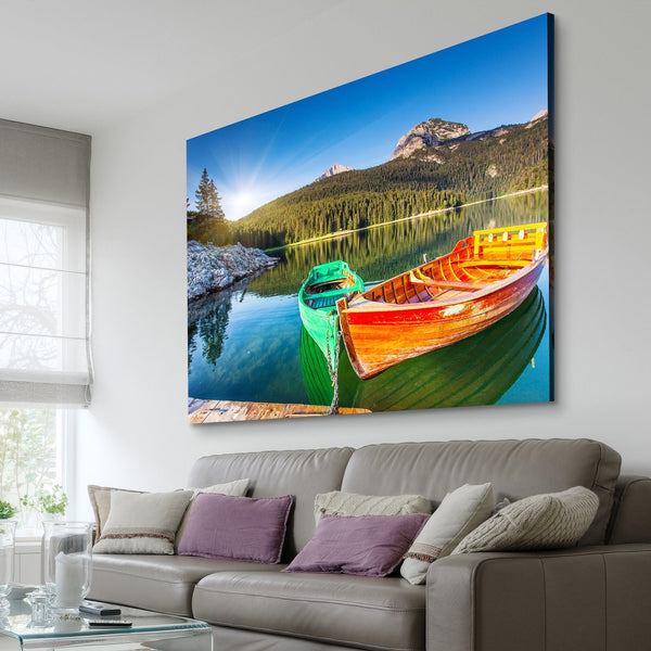 Black Lake in Europe living room wall art