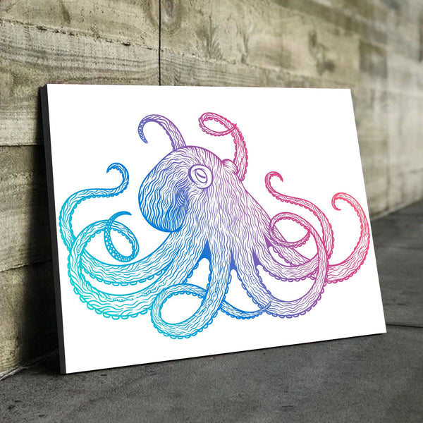 watercolor octopus canvas art