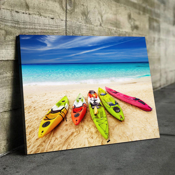 Colorful Kayaks art