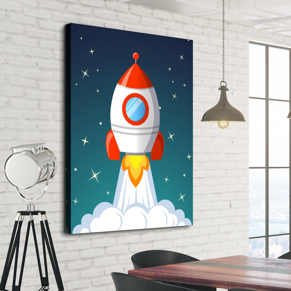 spaceship wall art for kids