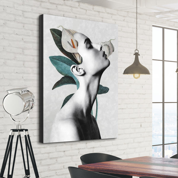 Beauty And Lilies Canvas Print living room wall art