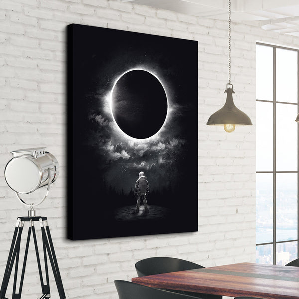 Astronaut Eclipse living room wall art