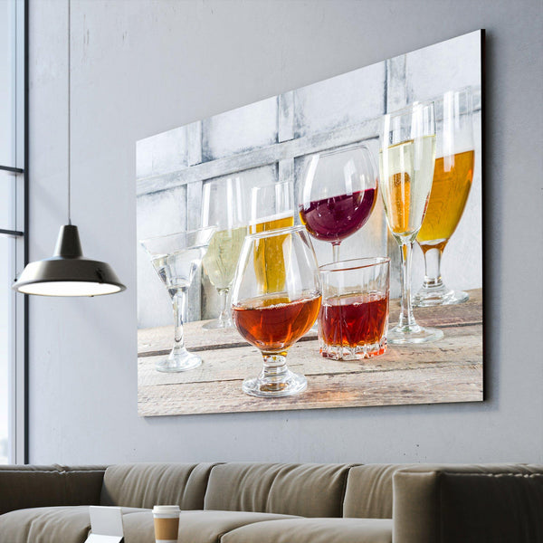 glass of wine wall art