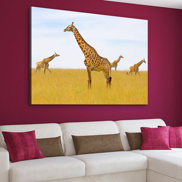 Giraffes wall art