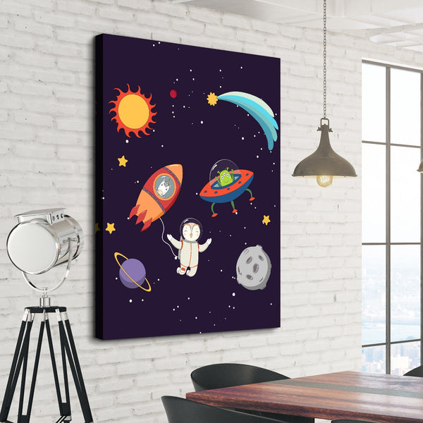 explore the universe wall art for kids