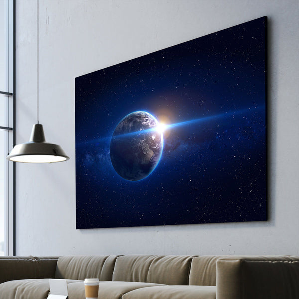Planet earth living room wall art 