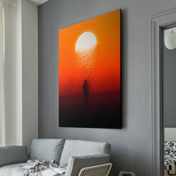 Moonfall Canvas Print living room  wall art Sunset