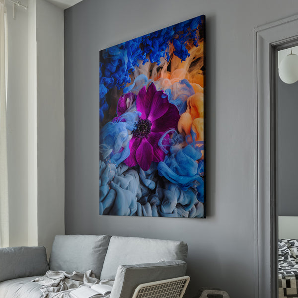 Anemone Under Water Abstract Canvas Print living room wall art