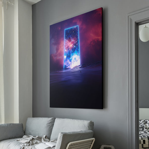 Through The Storm Surrealism Portal to the Universe Living room Canvas Print wall art