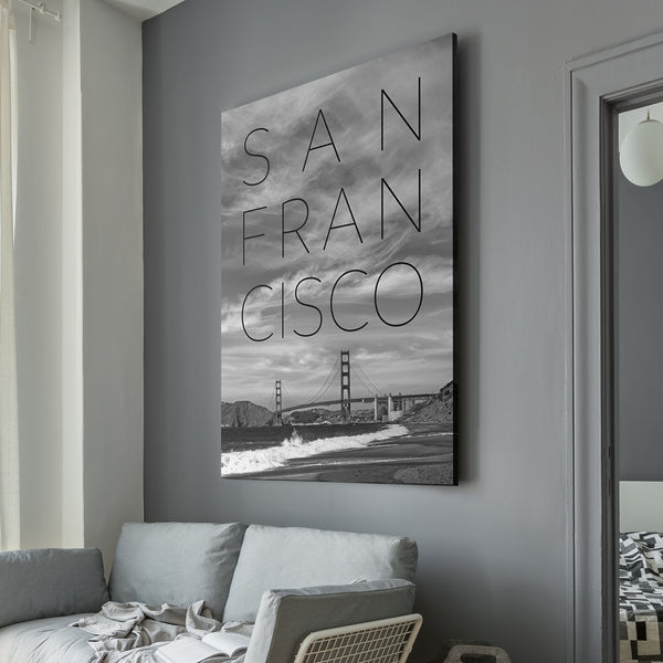 Golden Gate Bridge & Baker Beach living room  wall art