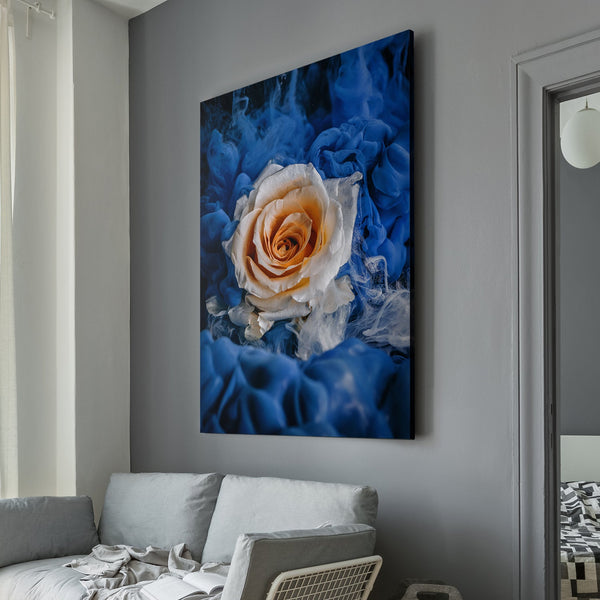 Magical Roses Abstract smoke Canvas Print living room wall art