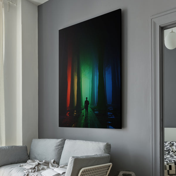 RGB Forest Canvas Print living room wall art