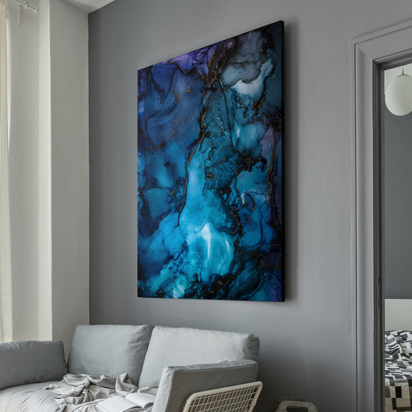 Silent River Abstract Canvas Print living room Wall art