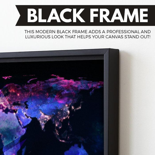 Ethereum Black Marble Series wall art black frame