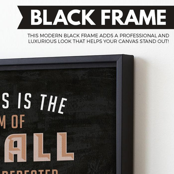 The Sum of Small Efforts wall art black frame