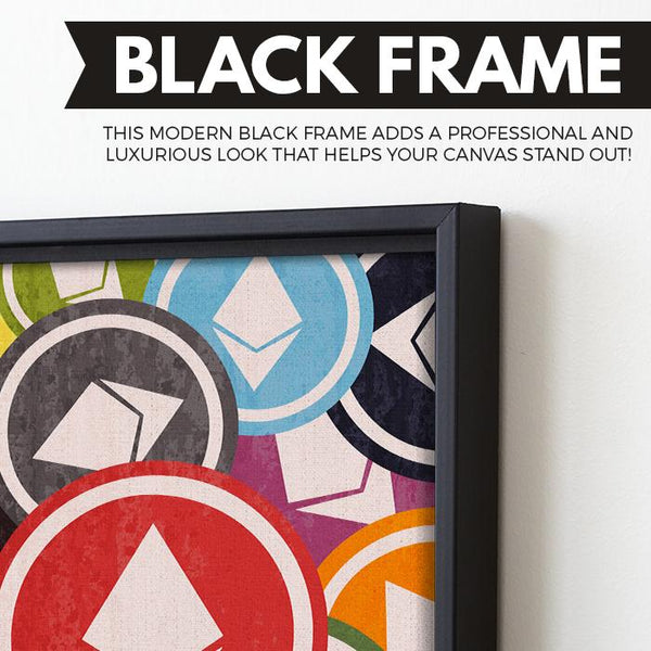 Ethereum Pop wall art black frame