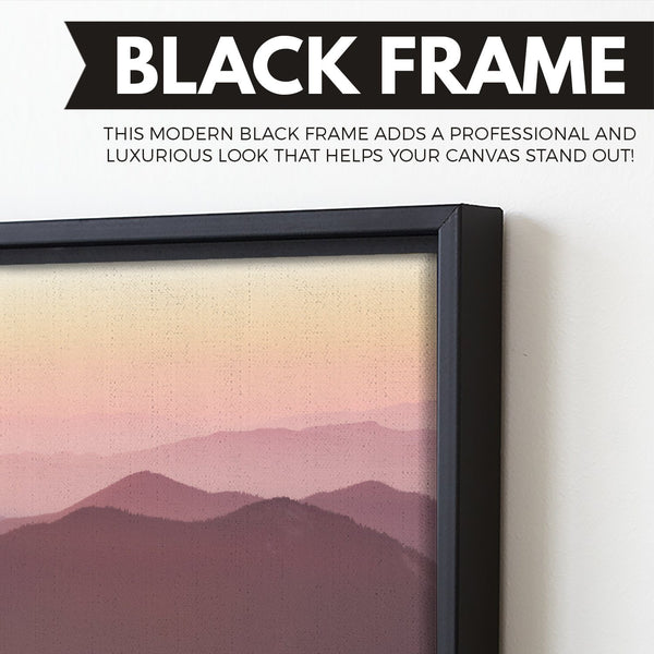 mountains wall art floating frame