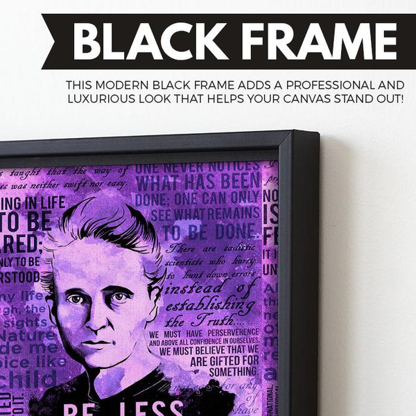 Marie Curie wall art black frame